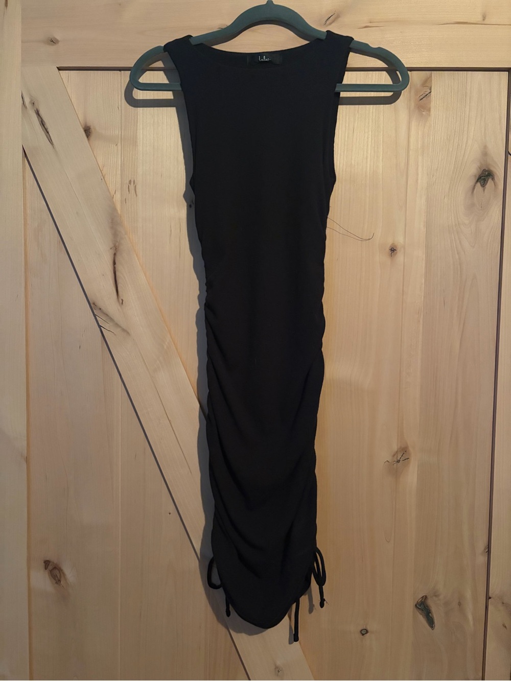 Lulu's Black Ruched Tank Bodycon Dress